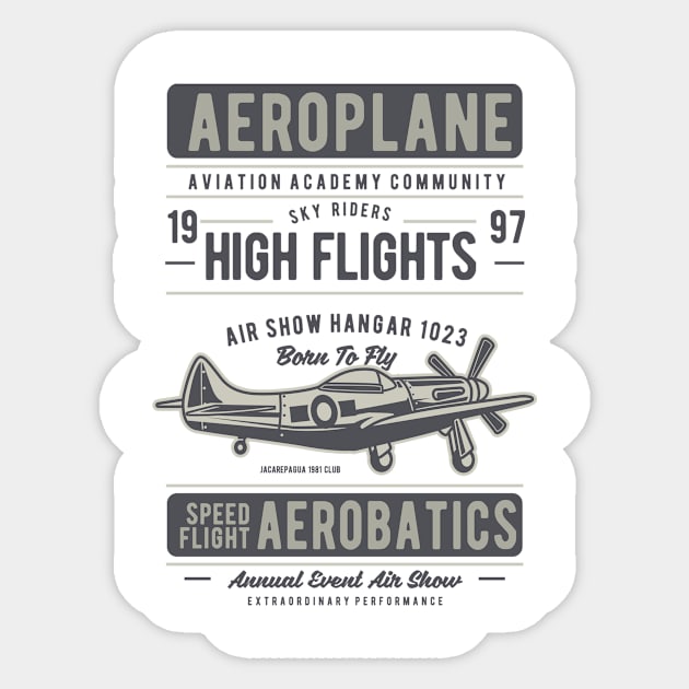 Aeroplane Sticker by Amescla